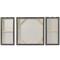 Gold Canvas Ripple Starburst Framed Wall Art with Gold Frame Set of 3 32", 16", 16"